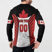 Custom Canada Hockey Button Sweatshirt Moose Playing Ice Hockey