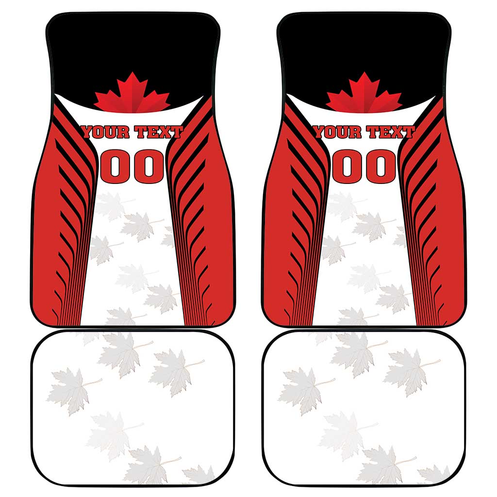 Custom Canada Hockey Car Mats Moose Playing Ice Hockey