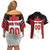 Custom Canada Hockey Couples Matching Off Shoulder Short Dress and Hawaiian Shirt Moose Playing Ice Hockey