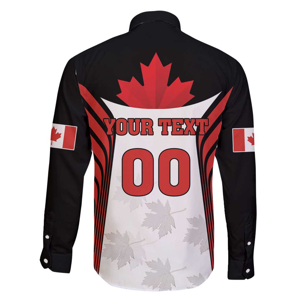 Custom Canada Hockey Family Matching Long Sleeve Bodycon Dress and Hawaiian Shirt Moose Playing Ice Hockey