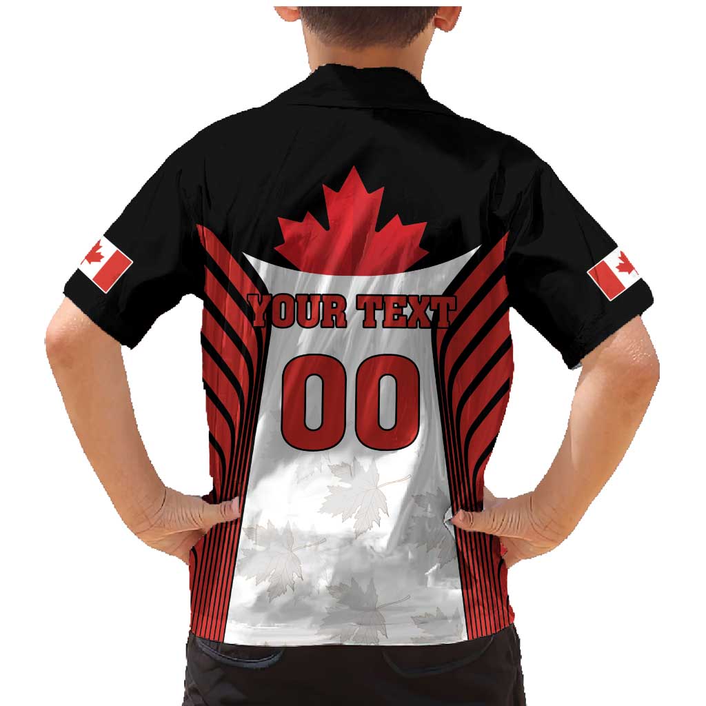 Custom Canada Hockey Family Matching Mermaid Dress and Hawaiian Shirt Moose Playing Ice Hockey