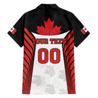 Custom Canada Hockey Family Matching Off The Shoulder Long Sleeve Dress and Hawaiian Shirt Moose Playing Ice Hockey