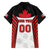 Custom Canada Hockey Family Matching Off The Shoulder Long Sleeve Dress and Hawaiian Shirt Moose Playing Ice Hockey