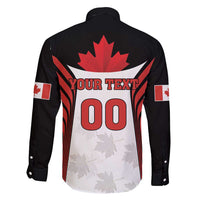 Custom Canada Hockey Family Matching Off Shoulder Short Dress and Hawaiian Shirt Moose Playing Ice Hockey