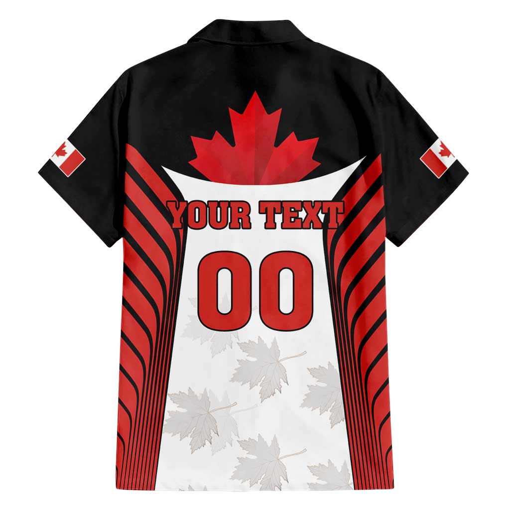 Custom Canada Hockey Family Matching Short Sleeve Bodycon Dress and Hawaiian Shirt Moose Playing Ice Hockey
