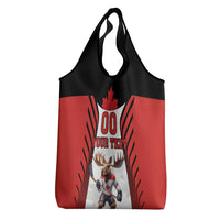 Custom Canada Hockey Grocery Bag Moose Playing Ice Hockey