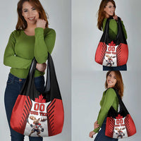 Custom Canada Hockey Grocery Bag Moose Playing Ice Hockey