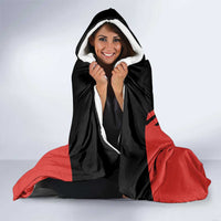 Custom Canada Hockey Hooded Blanket Moose Playing Ice Hockey