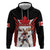 Custom Canada Hockey Hoodie Moose Playing Ice Hockey