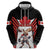 Custom Canada Hockey Hoodie Moose Playing Ice Hockey