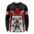Custom Canada Hockey Long Sleeve Shirt Moose Playing Ice Hockey