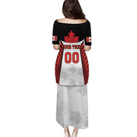 Custom Canada Hockey Puletasi Moose Playing Ice Hockey