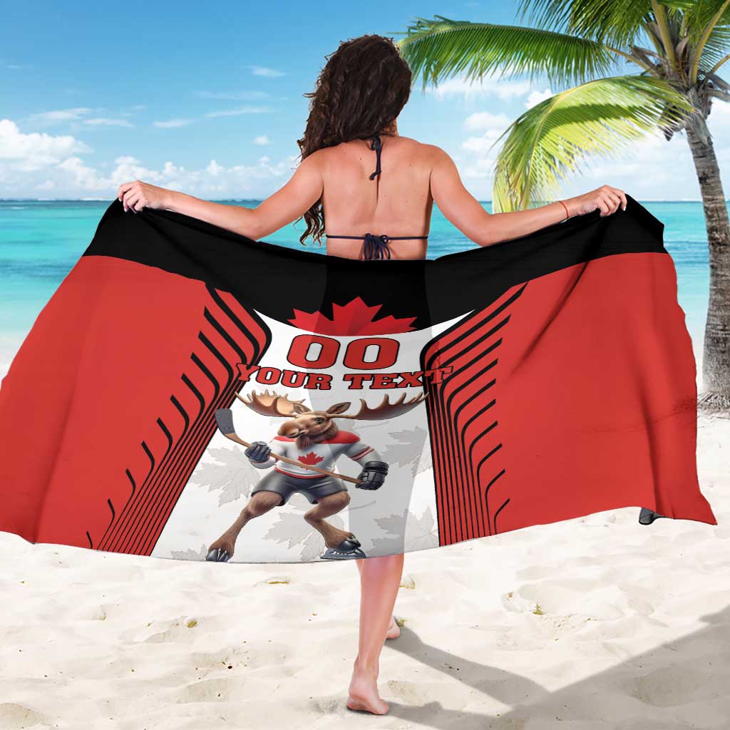 Custom Canada Hockey Sarong Moose Playing Ice Hockey