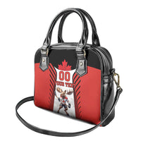 Custom Canada Hockey Shoulder Handbag Moose Playing Ice Hockey