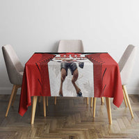 Custom Canada Hockey Tablecloth Moose Playing Ice Hockey