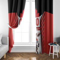 Custom Canada Hockey Window Curtain Moose Playing Ice Hockey
