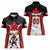 Custom Canada Hockey Women Polo Shirt Moose Playing Ice Hockey