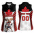 Custom Canada Hockey Women Sleeveless Polo Shirt Moose Playing Ice Hockey