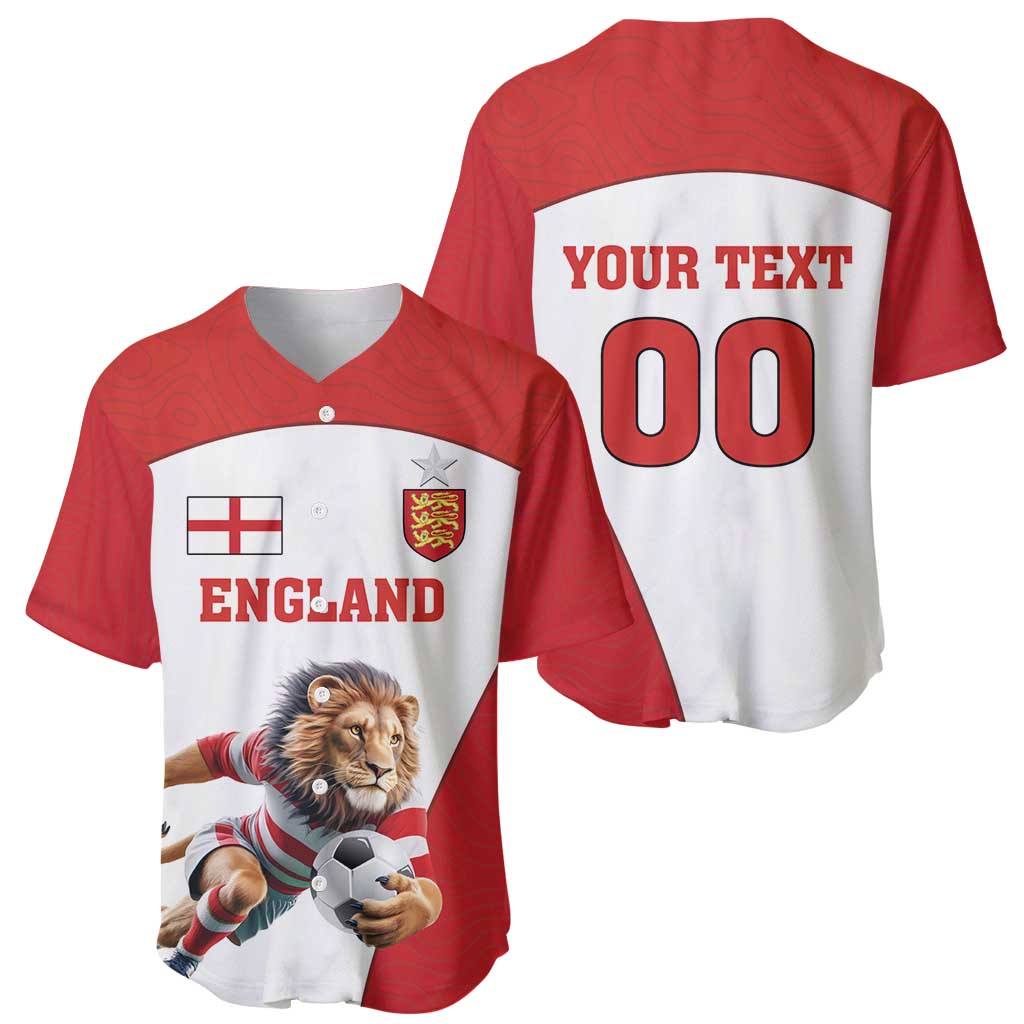 Custom England Football Baseball Jersey Lion Mascot Sporty Version
