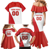 Custom England Football Family Matching Mermaid Dress and Hawaiian Shirt Lion Mascot Sporty Version