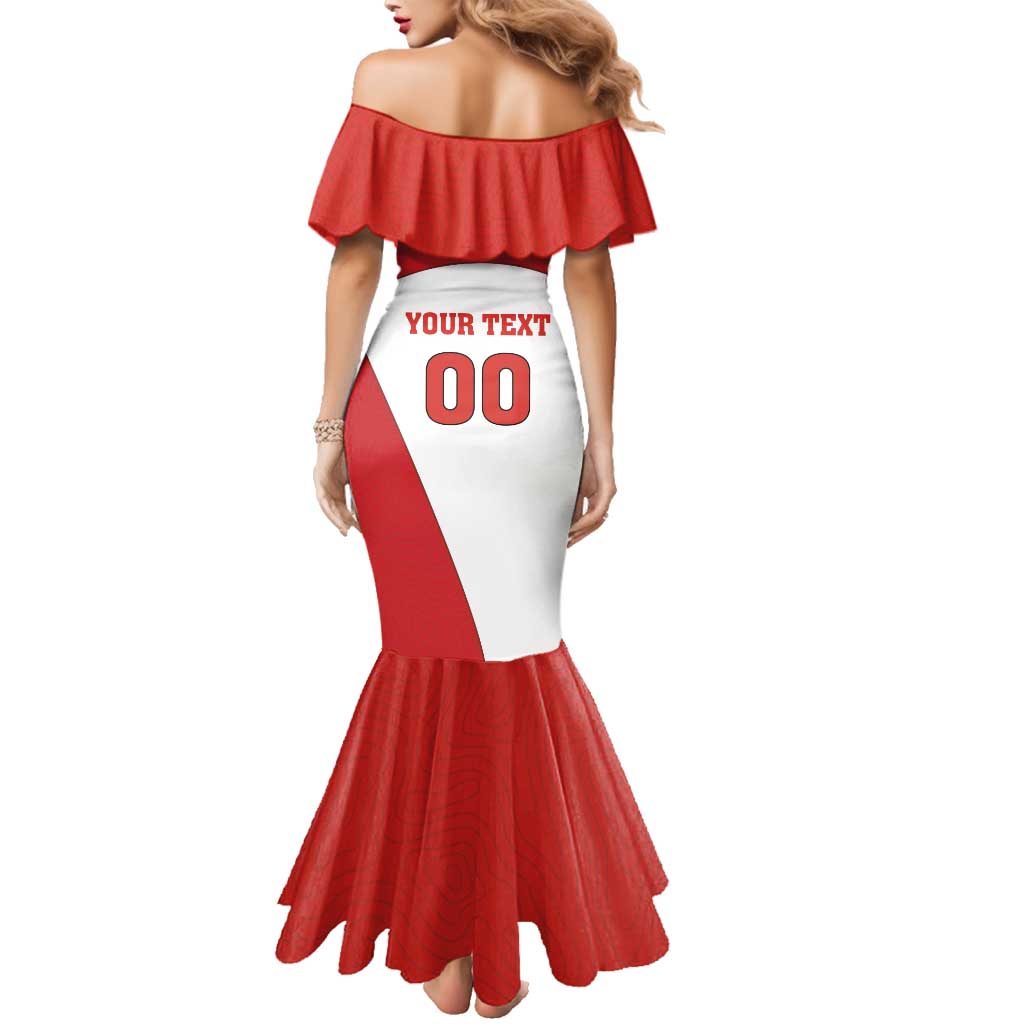 Custom England Football Family Matching Mermaid Dress and Hawaiian Shirt Lion Mascot Sporty Version