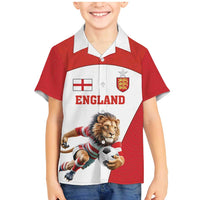 Custom England Football Family Matching Mermaid Dress and Hawaiian Shirt Lion Mascot Sporty Version