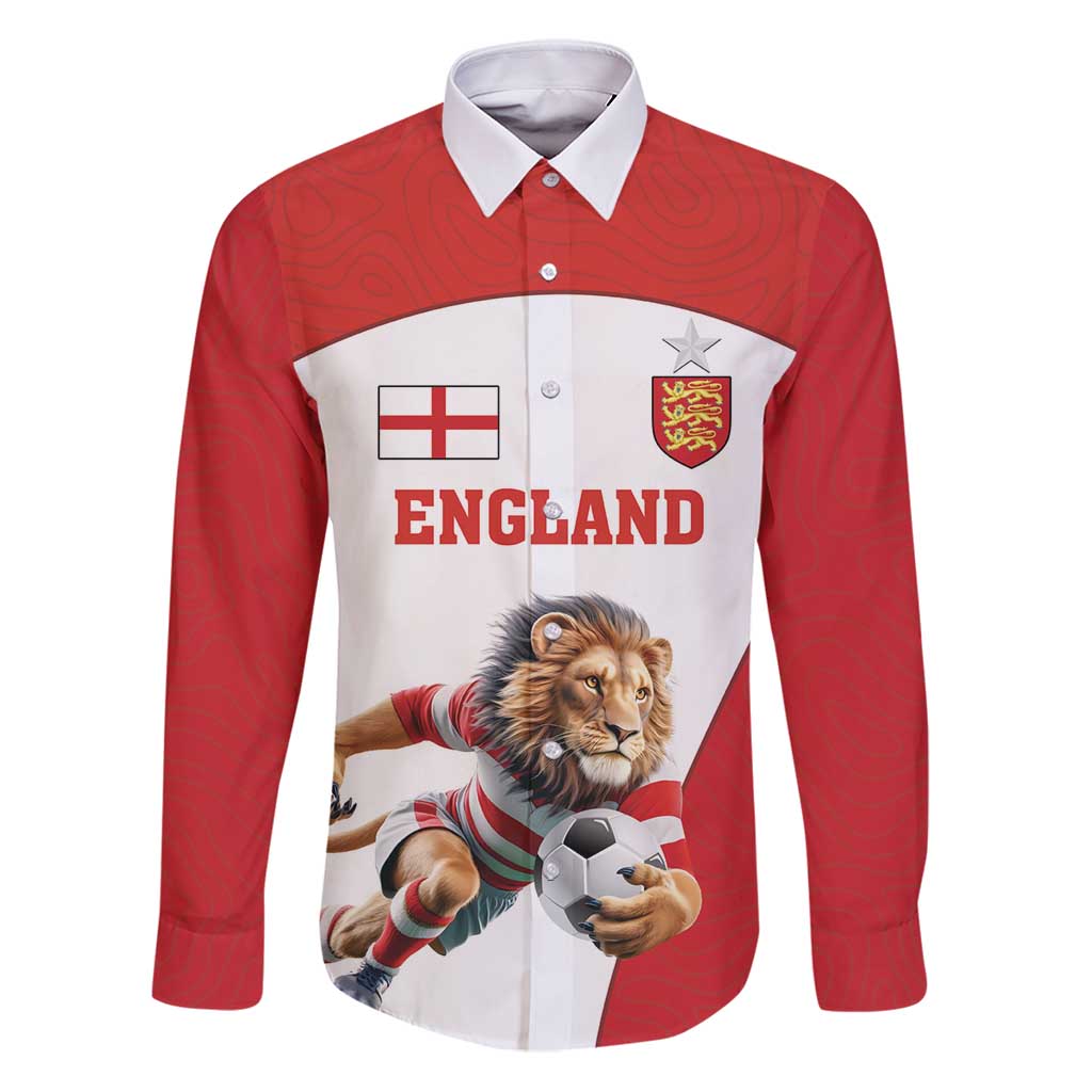 Custom England Football Family Matching Puletasi and Hawaiian Shirt Lion Mascot Sporty Version