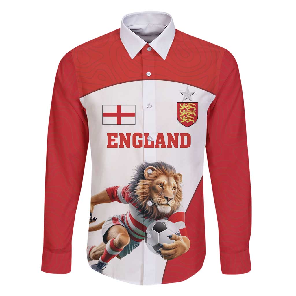 Custom England Football Family Matching Tank Maxi Dress and Hawaiian Shirt Lion Mascot Sporty Version