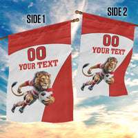 Custom England Football Garden Flag Lion Mascot Sporty Version