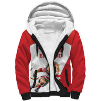 Custom England Football Sherpa Hoodie Lion Mascot Sporty Version