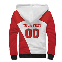 Custom England Football Sherpa Hoodie Lion Mascot Sporty Version