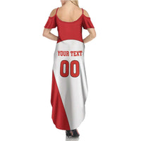 Custom England Football Summer Maxi Dress Lion Mascot Sporty Version