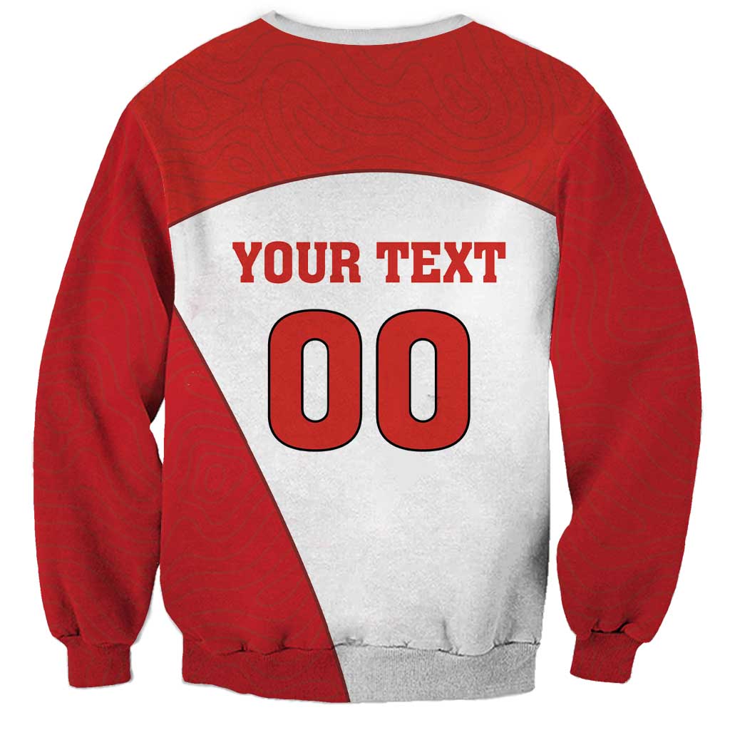 Custom England Football Sweatshirt Lion Mascot Sporty Version