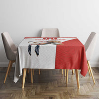 Custom England Football Tablecloth Lion Mascot Sporty Version