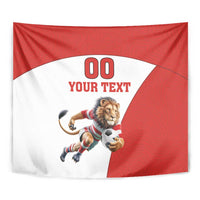 Custom England Football Tapestry Lion Mascot Sporty Version