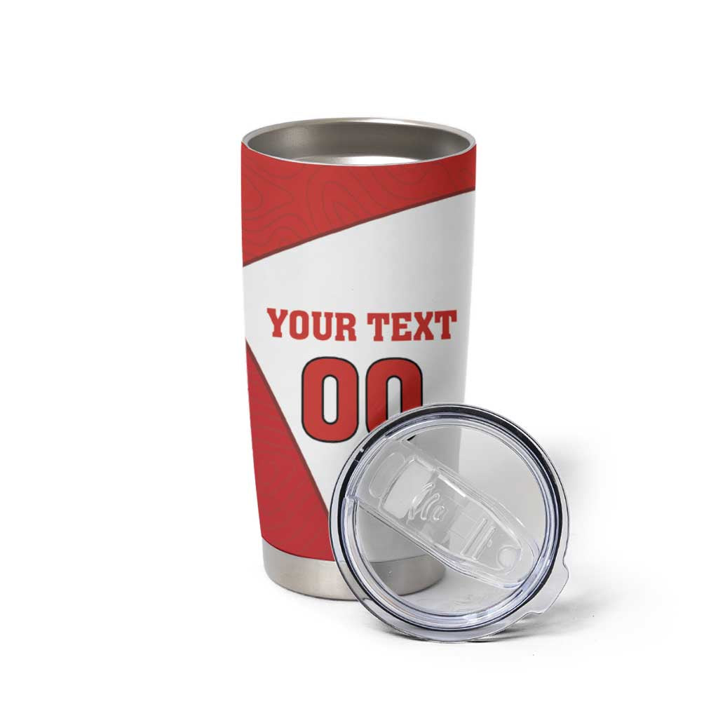 Custom England Football Tumbler Cup Lion Mascot Sporty Version
