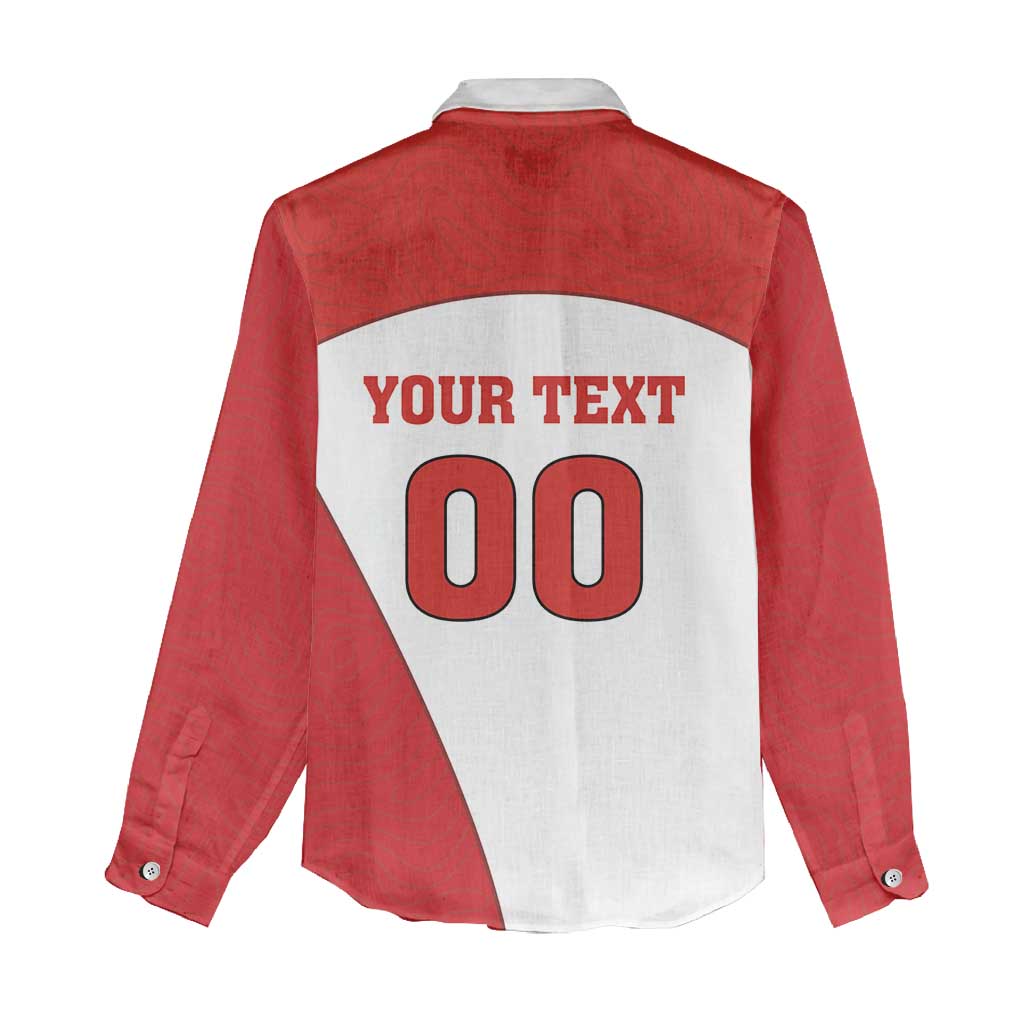 Custom England Football Women Casual Shirt Lion Mascot Sporty Version