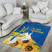 Stand For Ukraine Area Rug Dove Of Peace Sunflower