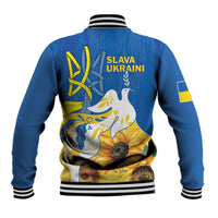 Stand For Ukraine Baseball Jacket Dove Of Peace Sunflower