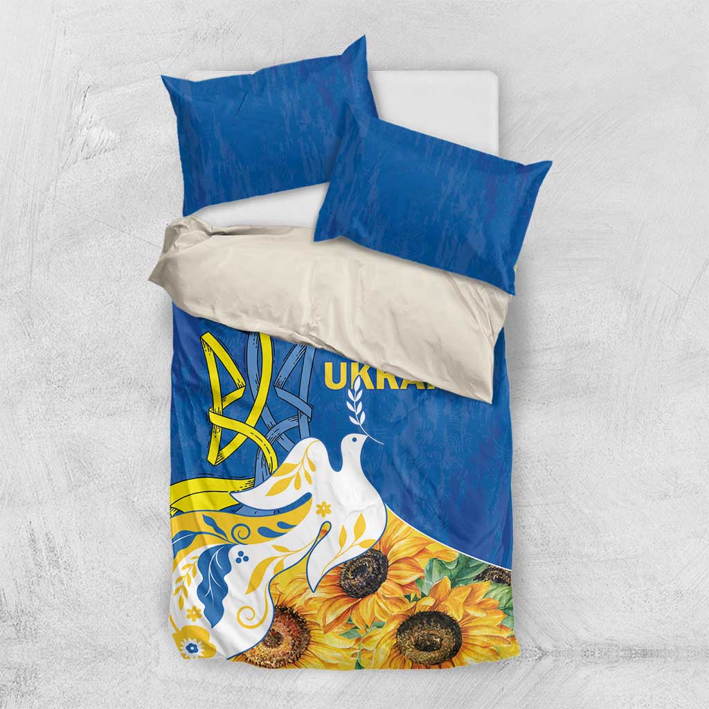 Stand For Ukraine Bedding Set Dove Of Peace Sunflower