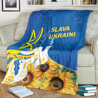 Stand For Ukraine Blanket Dove Of Peace Sunflower