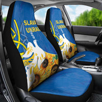 Stand For Ukraine Car Seat Cover Dove Of Peace Sunflower