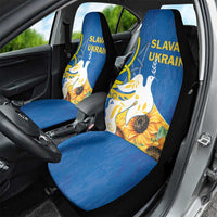 Stand For Ukraine Car Seat Cover Dove Of Peace Sunflower