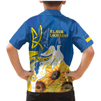 Stand For Ukraine Family Matching Mermaid Dress and Hawaiian Shirt Dove Of Peace Sunflower