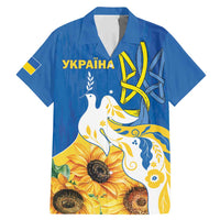 Stand For Ukraine Family Matching Mermaid Dress and Hawaiian Shirt Dove Of Peace Sunflower