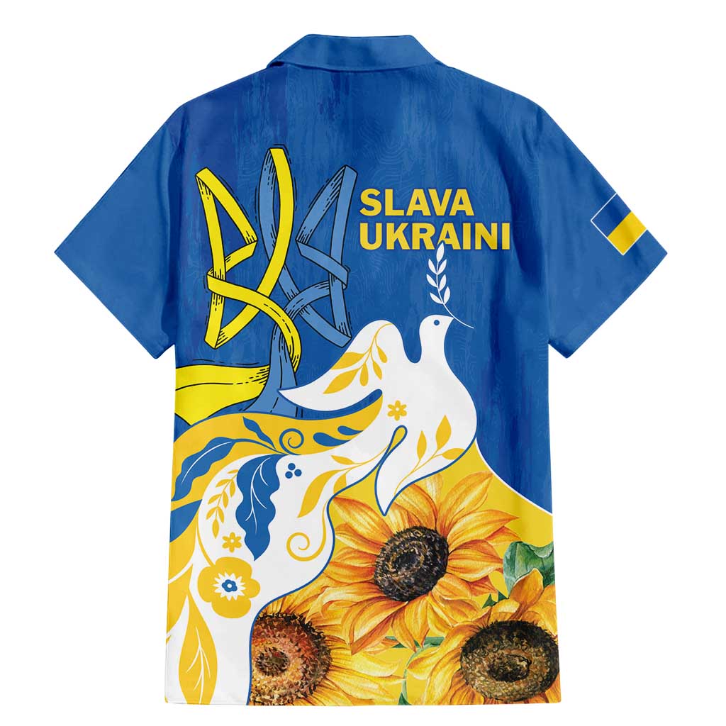 Stand For Ukraine Family Matching Mermaid Dress and Hawaiian Shirt Dove Of Peace Sunflower