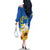 Stand For Ukraine Family Matching Off The Shoulder Long Sleeve Dress and Hawaiian Shirt Dove Of Peace Sunflower