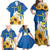 Stand For Ukraine Family Matching Off Shoulder Maxi Dress and Hawaiian Shirt Dove Of Peace Sunflower