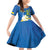 Stand For Ukraine Family Matching Off Shoulder Short Dress and Hawaiian Shirt Dove Of Peace Sunflower