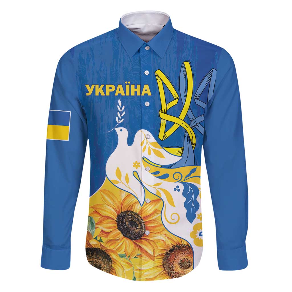 Stand For Ukraine Family Matching Puletasi and Hawaiian Shirt Dove Of Peace Sunflower